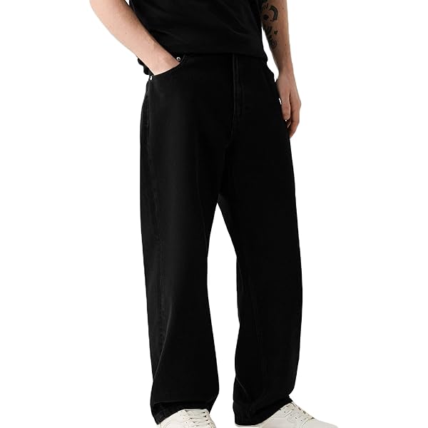 【60s〜】 vintage super baggy slacks Vintage Washing Wide Leg Denim Pants CN14 - Korean Women's